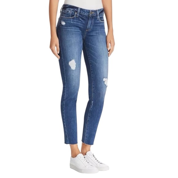PAIGE Verdugo Ankle Skinny Jeans in Cliff's Edge Destructed SZ 31 New - Picture 1 of 4